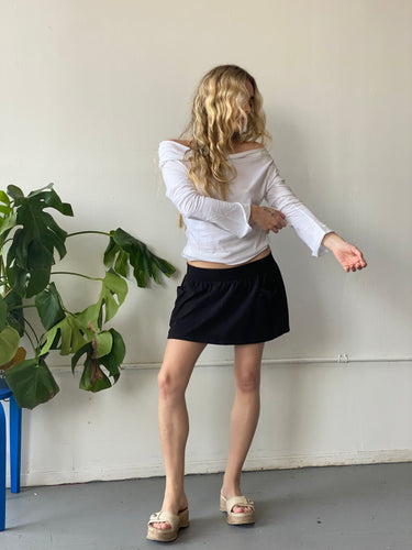 staple cotton mini skirt