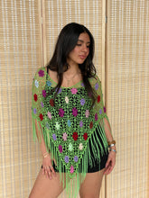Load image into Gallery viewer, crochet beaded poncho