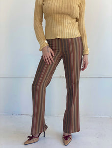 y2k stripe mid rise trouser