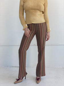 y2k stripe mid rise trouser
