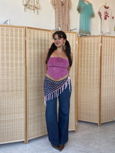 Load image into Gallery viewer, pink beaded tie belt (one size)