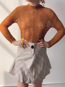 gia plaid mini skirt (27 waist)