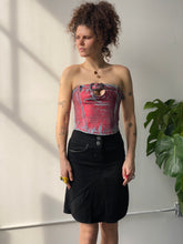 Load image into Gallery viewer, gia black denim midi skirt (28 waist)