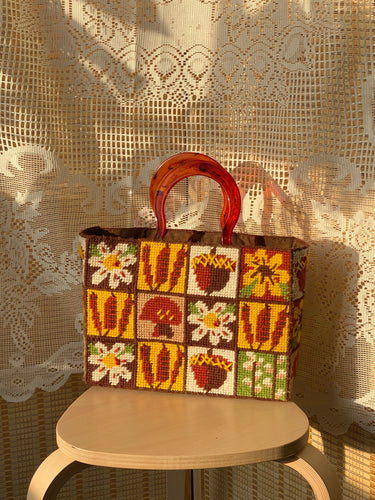 forest fairy cross stitch purse