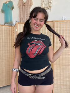 glamhead rolling stones baby tee (s/m)