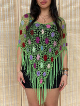 Load image into Gallery viewer, crochet beaded poncho