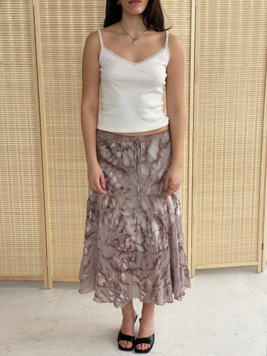 pearl cotton midi skirt