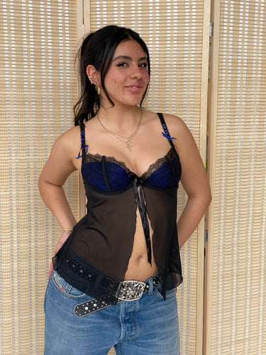 y2k babydoll lingerie top