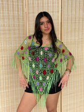 Load image into Gallery viewer, crochet beaded poncho