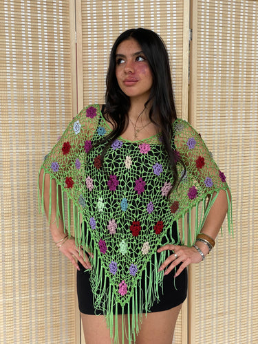 crochet beaded poncho