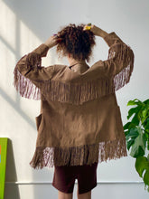 Load image into Gallery viewer, suede fringe jacket (xl)