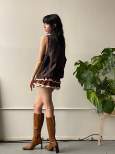 y2k ruffle micro mini skirt (xs)