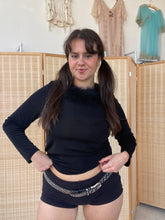 Load image into Gallery viewer, 90s feather trim party top (L)