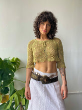 Load image into Gallery viewer, sage crochet top (small)