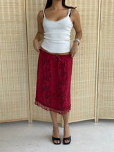 Load image into Gallery viewer, silk snakeskin midi skirt