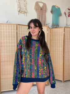 rainbow knit sweater