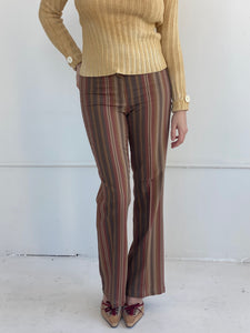 y2k stripe mid rise trouser