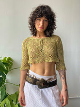 Load image into Gallery viewer, sage crochet top (small)