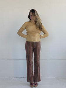 y2k stripe mid rise trouser