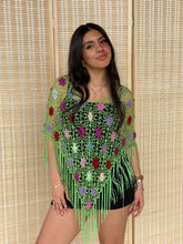 Load image into Gallery viewer, crochet beaded poncho