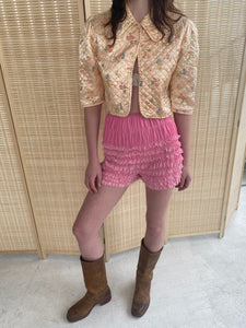 1940s quilted bed jacket