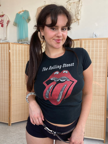 glamhead rolling stones baby tee (s/m)