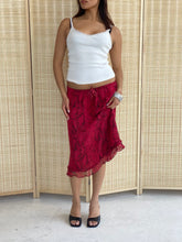 Load image into Gallery viewer, silk snakeskin midi skirt