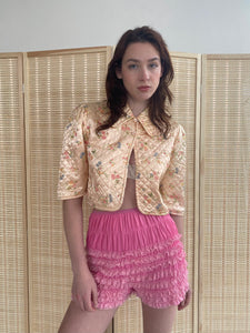 1940s quilted bed jacket