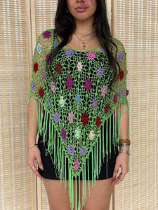 crochet beaded poncho