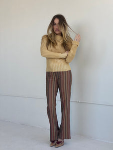 y2k stripe mid rise trouser