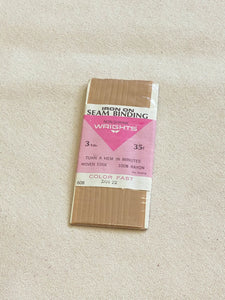 deadstock ribbon in tan