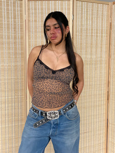 y2k cheetah mesh tank