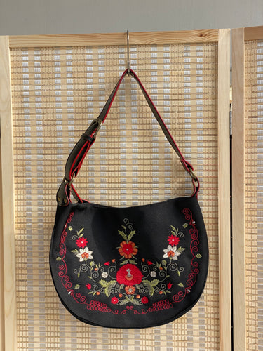 embroidered flower bag