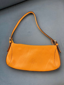 cognac leather shoulder bag