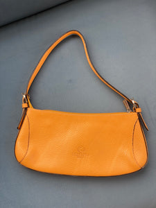 cognac leather shoulder bag