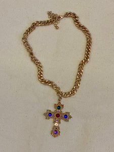 rosa vintage cross necklace