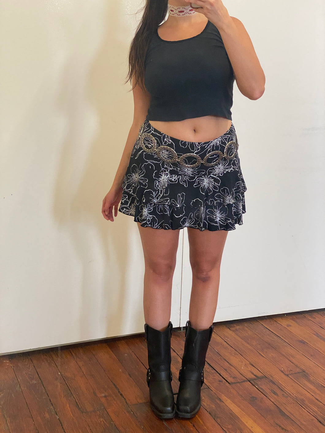 flora y2k mini skirt