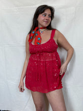 Load image into Gallery viewer, 00s red shimmer slip