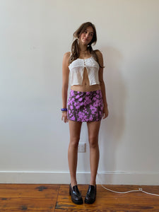 y2k raspberry mini skirt