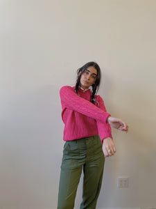 raspberry wool knit