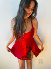 Load image into Gallery viewer, cherry bomb slip dress