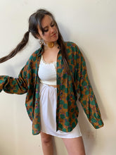 Load image into Gallery viewer, 80s garden silk button down