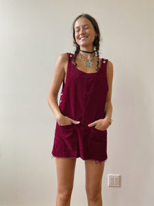 cherry wine corduroy mini dress