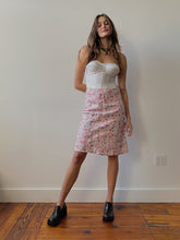Load image into Gallery viewer, 90s flora linen skirt