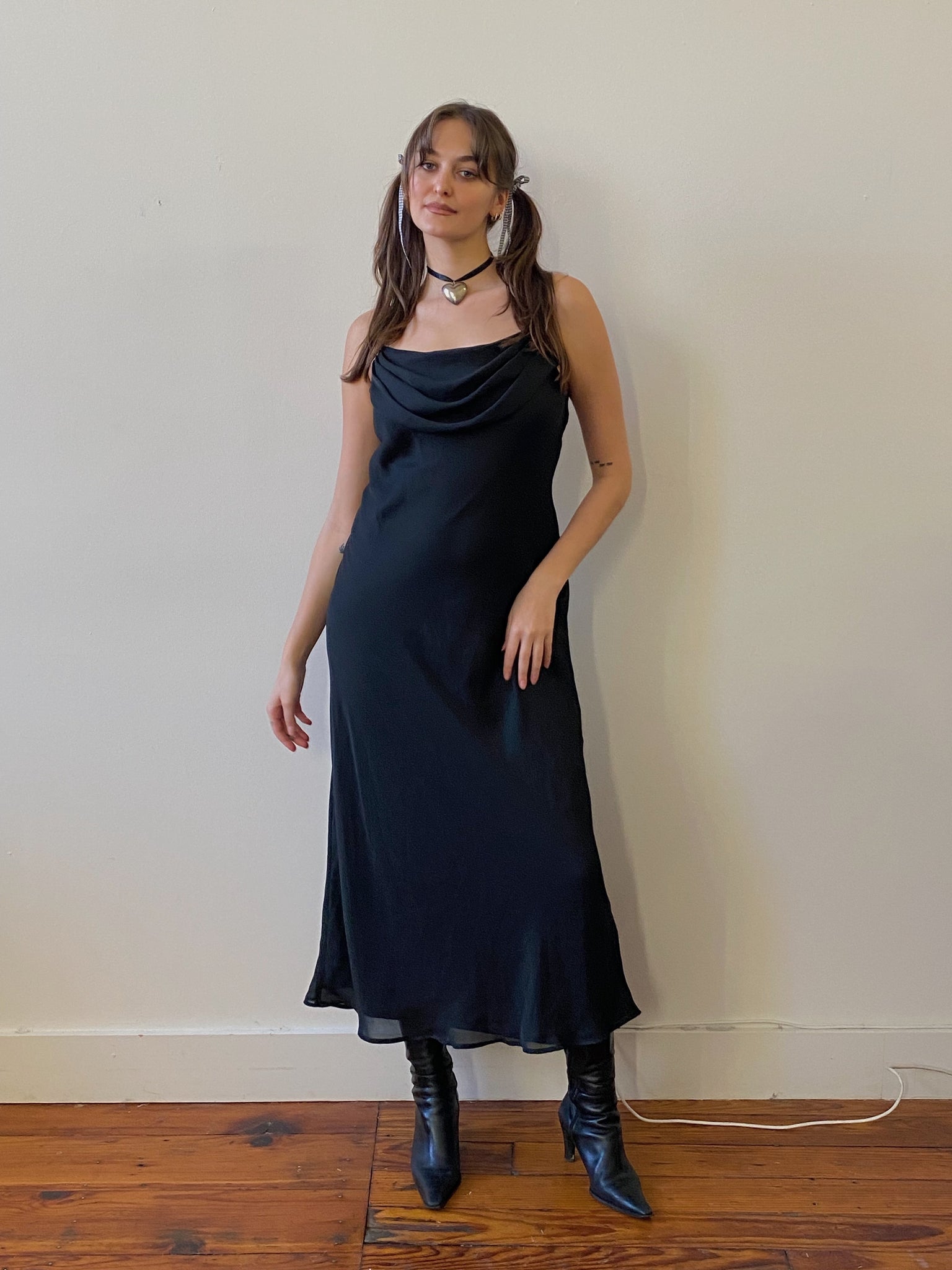 90s cowl neck dress Junkyard Thrift 90s cowl neck dress Junkyard Thrift