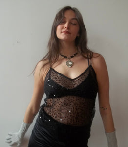 sweetheart sequin tank
