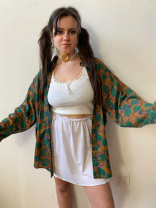 80s garden silk button down