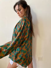 Load image into Gallery viewer, 80s garden silk button down