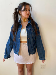 90s dark wash denim jacket
