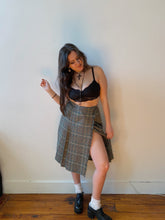 Load image into Gallery viewer, 70s plaid midi skirt